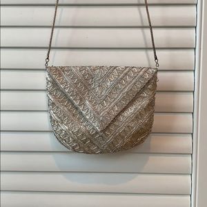 Silver Beaded Special Occasion Bag